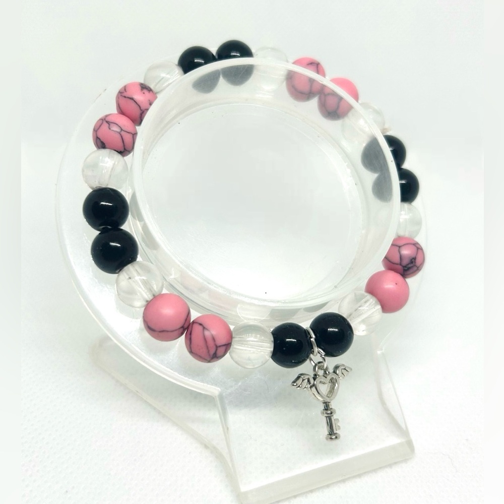 Sweet & Spiteful - Handmade Gemstone Charm Bracelet Y2K
